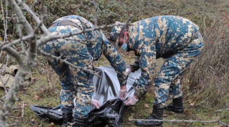 Daha bir erməni hərbçinin meyitinin qalıqları tapıldı