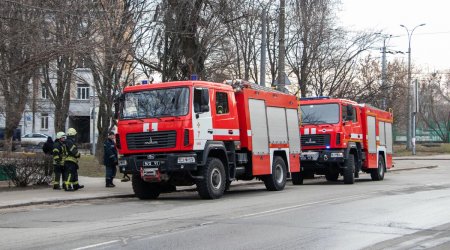 Bakıda beşmərtəbəli binada yanğın oldu