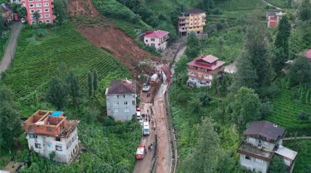 Türkiyənin Rize bölgəsini sel basdı - Ölənlər var - FOTO