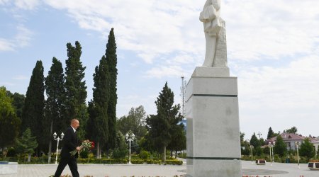 İlham Əliyev Goranboya səfər etdi - FOTO