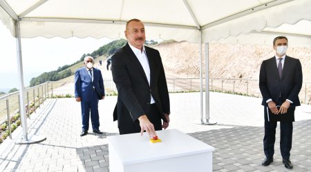 Prezident qızıl mədəninin fəaliyyəti ilə tanış oldu - YENİLƏNİB - FOTO