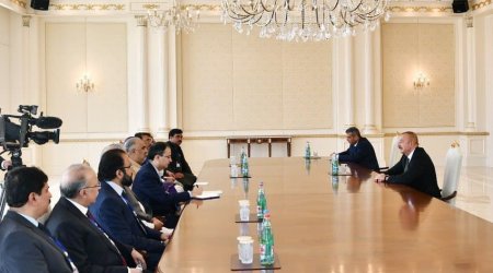 Azərbaycan Prezidenti Pakistan Milli Assambleyasının sədrini qəbul etdi - FOTO 