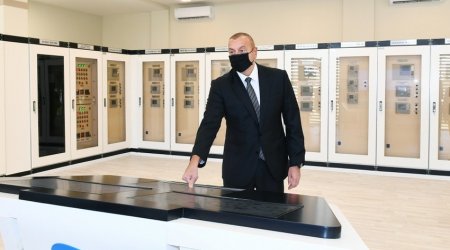 İlham Əliyev “Suraxanı” yarımstansiyasının açılışında – FOTO