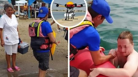 Dron dənizdə boğulan şəxsi xilas etdi