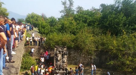 Zaqatalada qəza: YARALILAR VAR - FOTO