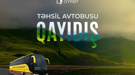 Təhsil avtobusu Qarabağ bölgəsindən olan şagirdlər üçün yola düşür