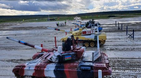 “Tank biatlonu” müsabiqəsinin final mərhələsi keçirilir - FOTO
