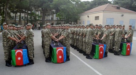 Hərbi tibb fakültəsi kursantlarının andiçmə mərasimi keçirildi - VİDEO 