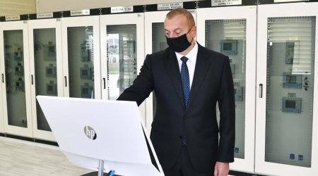 Prezident yarımstansiyanın açılışında iştirak etdi - FOTO