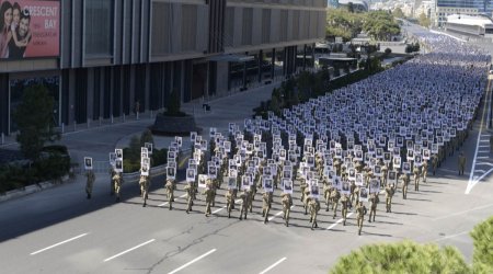 Şəhidlərin xatirəsinə həsr edilən yürüşdən VİDEO 