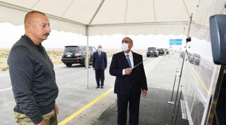 Prezident Suqovuşana və Talış kəndinə gedən avtomobil yollarının açılışını etdi - FOTO/VİDEO