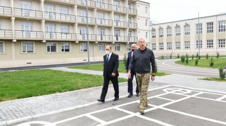 Prezident Bərdə Peşə Liseyinin açılışında – FOTO/VİDEO