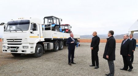 Prezident “KamAZ” servis mərkəzinin təməlini qoydu 