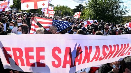 Saakaşviliyə dəstək aksiyasında 4 nəfər saxlanıldı - VİDEO