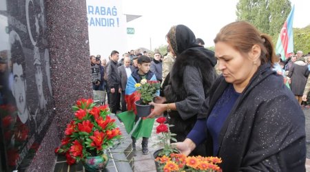 Şəhid Qürbət Tarıverdiyevin ildönümü Xaçmazda belə qeyd olundu - FOTO