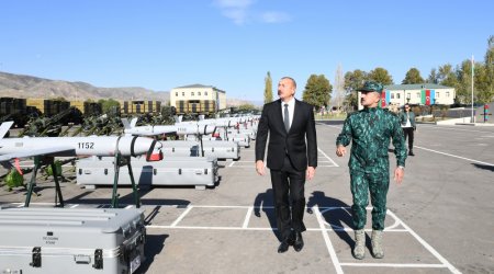 Ali Baş Komandan Qubadlıdakı yeni hərbi hissəni gəzdi - FOTO