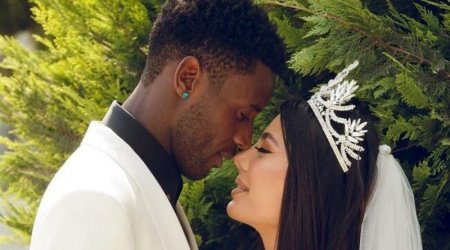 Azərbaycanlı xanımla evlənən kamerunlu futbolçu ata olacaq - FOTO