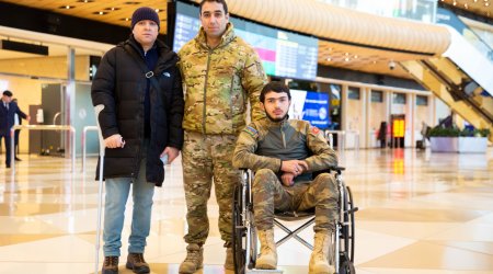 Ağır yaralanan 4 qazimiz Türkiyəyə göndərildi - FOTO