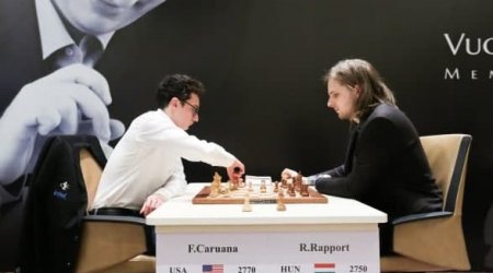 Vüqar Həşimovun xatirəsinə həsr olunmuş turnirdə Fabiano Karuana irəlidədir