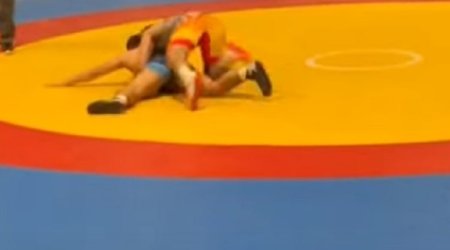 Həmyerlimiz erməninin kürəyini belə yerə vurdu... - VİDEO 