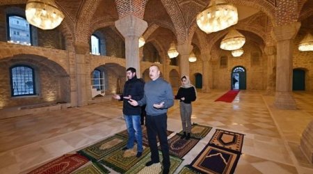 Mehriban Əliyeva Şuşadan paylaşım etdi -Yuxarı Gövhər Ağa məscidi - VİDEO
