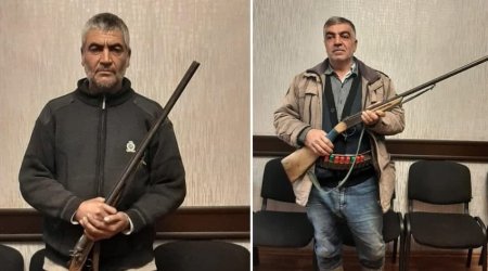 Polis qanunsuz ov edən şəxsləri yaxaladı
