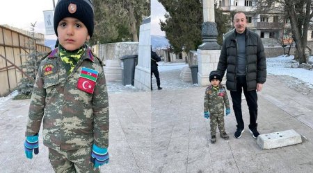 Prezidentlə görüşən 4 yaşlı “general-leytenant” DANIŞDI: “İlham baba mənə \
