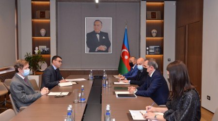 Ceyhun Bayramov Əlcəzairin yeni səfiri ilə fikir mübadiləsi apardı - FOTO