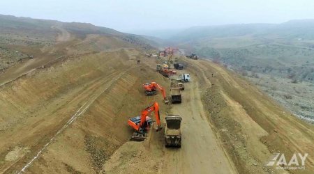 Talış-Tapqaraqoyunlu-Qaşaltı sanatoriyasına gedən avtomobil yolunun inşasından FOTOLAR 