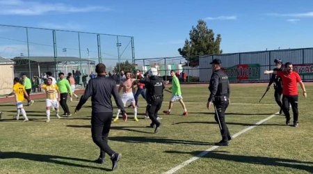 Futbol matçında dava: 4 nəfər yaralandı, 2 azarkeş saxlanıldı - FOTO