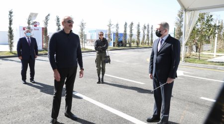 Ağdam Sənaye Parkında iki müəssisənin təməli qoyuldu - FOTO/VİDEO