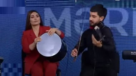 Şəbnəm Tovuzlu efirdə NAĞARA ÇALDI - VİDEO