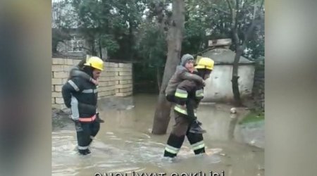 Masallı və Cəlilabadda su basmış ərazilərdən daha 25 nəfər xilas edildi - VİDEO