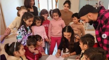 Leyla Əliyeva uşaq sığınacağına baş çəkib - FOTO
