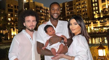 Azərbaycanlı xanımla evlənən kamerunlu futbolçunun qızı ilə FOTOLARI 