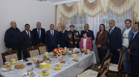 Qubada 100 yaşlı veteranla görüş keçirildi - FOTO