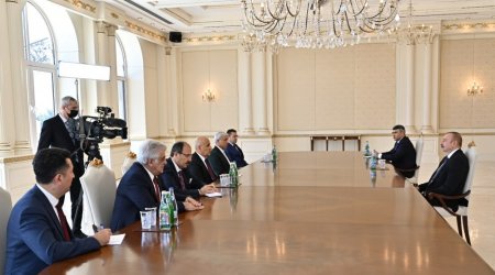 İlham Əliyev türkiyəli naziri qəbul etdi