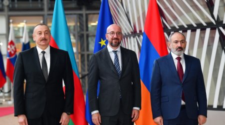 Brüsseldə İlham Əliyevin Mişel və Paşinyanla görüşü başladı - FOTO/VİDEO