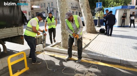 Paytaxtın mərkəzindəki qanunsuz PARKİNQ belə sökülür - YENİLƏNİB - FOTO/VİDEO