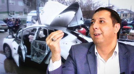 Elməddin Cəfərovun avtomobili partladı - \