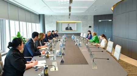 İqtisadiyyat nazirindən Tatyana Valova ilə görüşdən PAYLAŞIM - FOTO