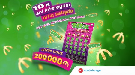 Rekord uduş fondlu, bol uduşlu “10X”