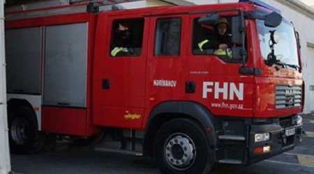 Bakıda 6 otaqlı ev yandı