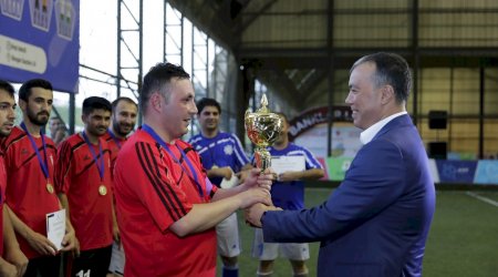 Protezlə təmin edilmiş qazilər arasında futbol görüşü – FOTO