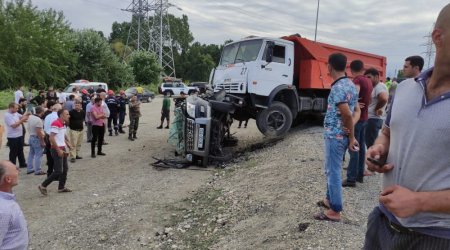 Xaçmazda dəhşətli yol qəzası - SÜRÜCÜLƏR ÖLDÜ - FOTO