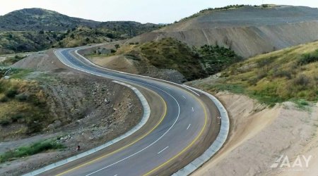 Laçın şəhərindən yan keçən yeni avtomobil yolunun tikintisi yekunlaşır - FOTO