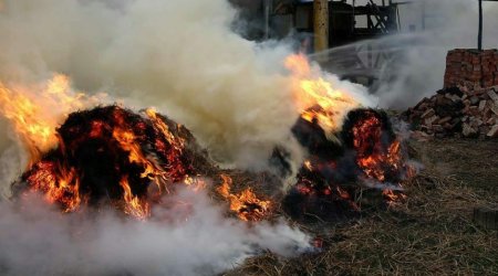 Kənd sakininin 6 ton ot bağlaması YANDI