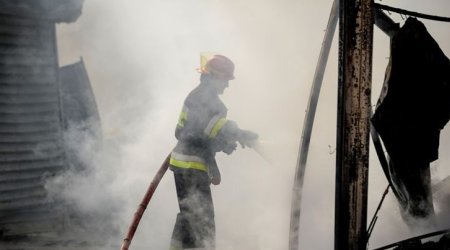 Qaradağda yarımstansiya ərazisində YANĞIN