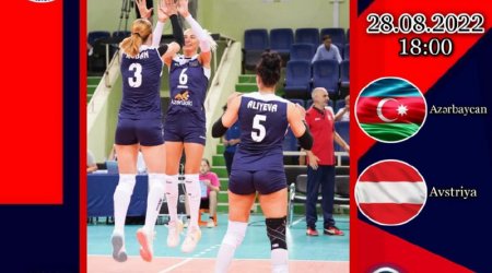 AVRO-2023: Azərbaycan voleybol yığması bu gün Avstriyanı qəbul edəcək