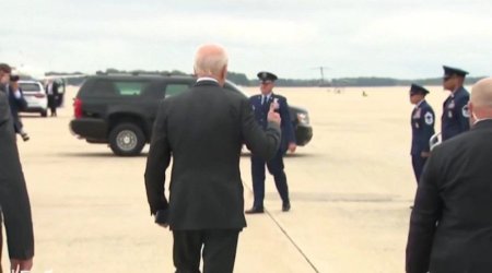 Bayden Ukrayna ilə bağlı suala barmağı ilə CAVAB VERDİ - VİDEO